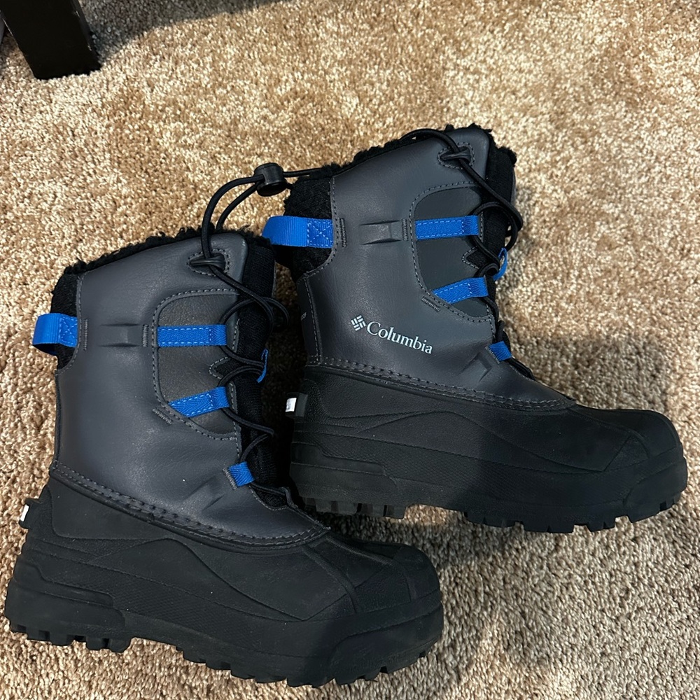 Columbia Black and Blue Winter Boots